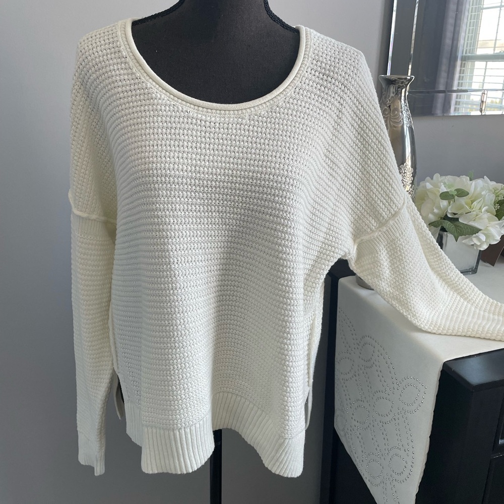Lucky Brand Women's Cream Crew Neck Sweater